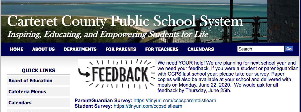 Carteret County Schools surveys parents, students about remote learning